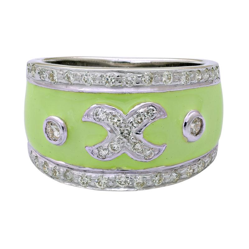 Ring-Diamond (Enamel) (222OS) | Singhvi Jewels