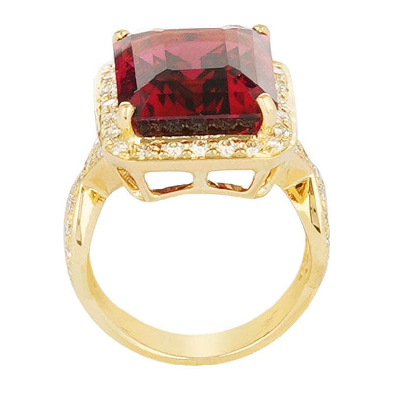 Ring - Pink Tourmaline and Diamond (2221A) | Singhvi Jewels