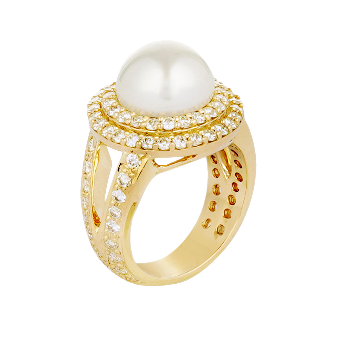 Ring - South Sea Pearl and Diamond | Singhvi Jewels