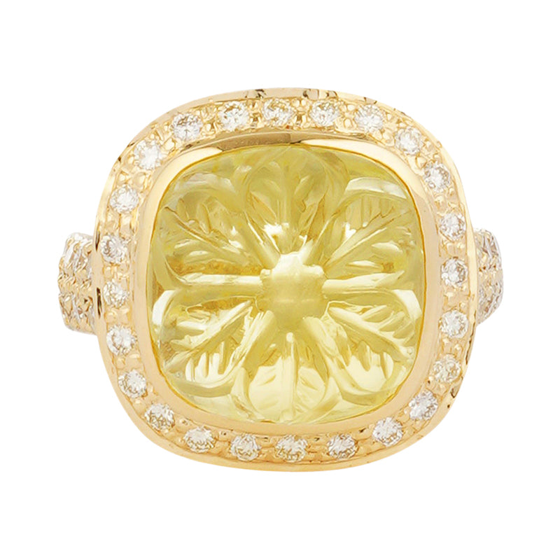 Repair - Ring - Lemon Quartz and Diamond (2221M) | Singhvi Jewels