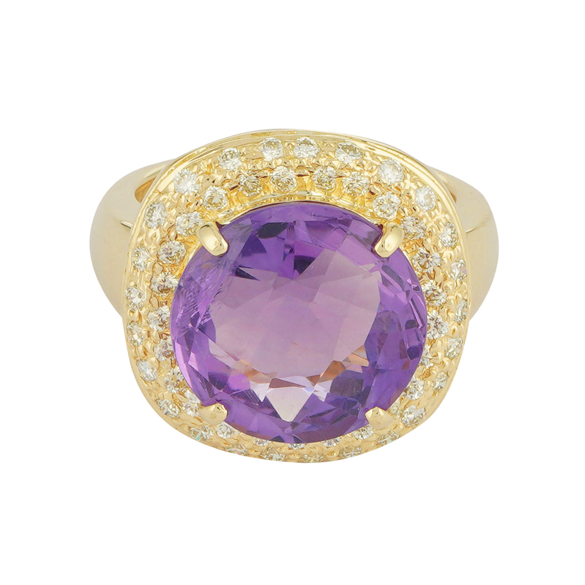 Ring - Amethyst and Diamond (2222D) | Singhvi Jewels