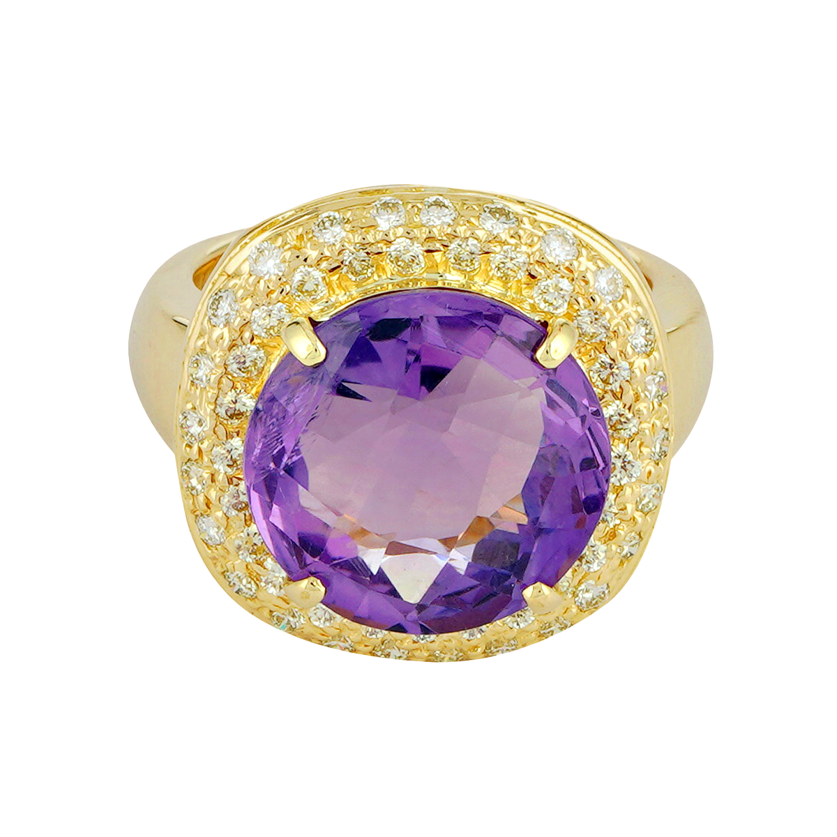 Ring - Amethyst and Diamond | Singhvi Jewels
