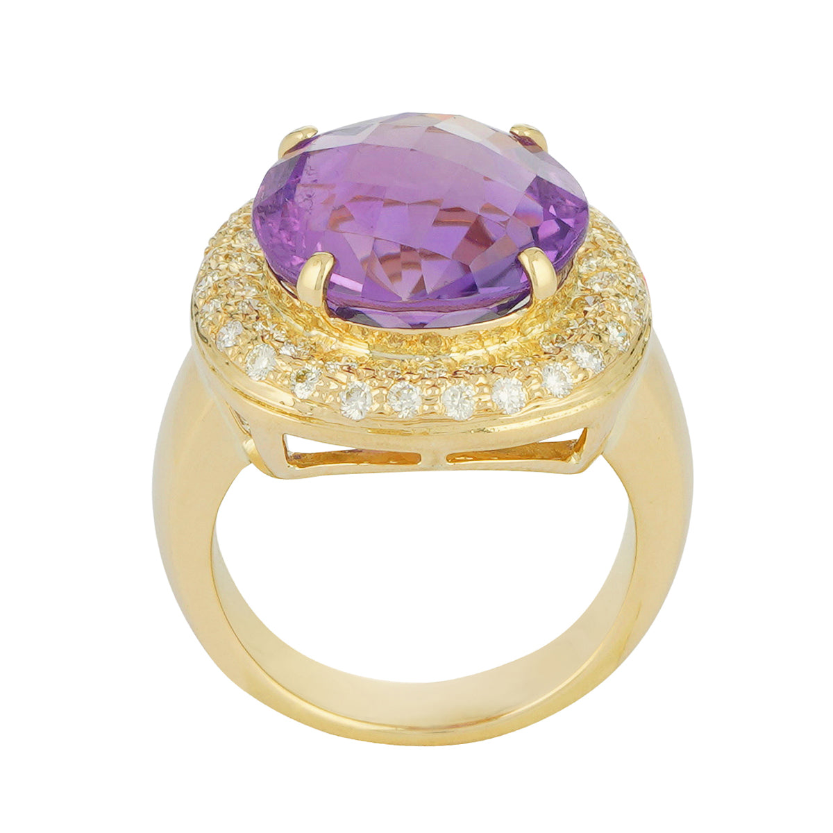 Ring - Amethyst and Diamond (2222D) | Singhvi Jewels