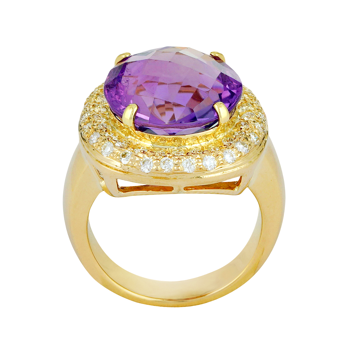 Ring - Amethyst and Diamond | Singhvi Jewels
