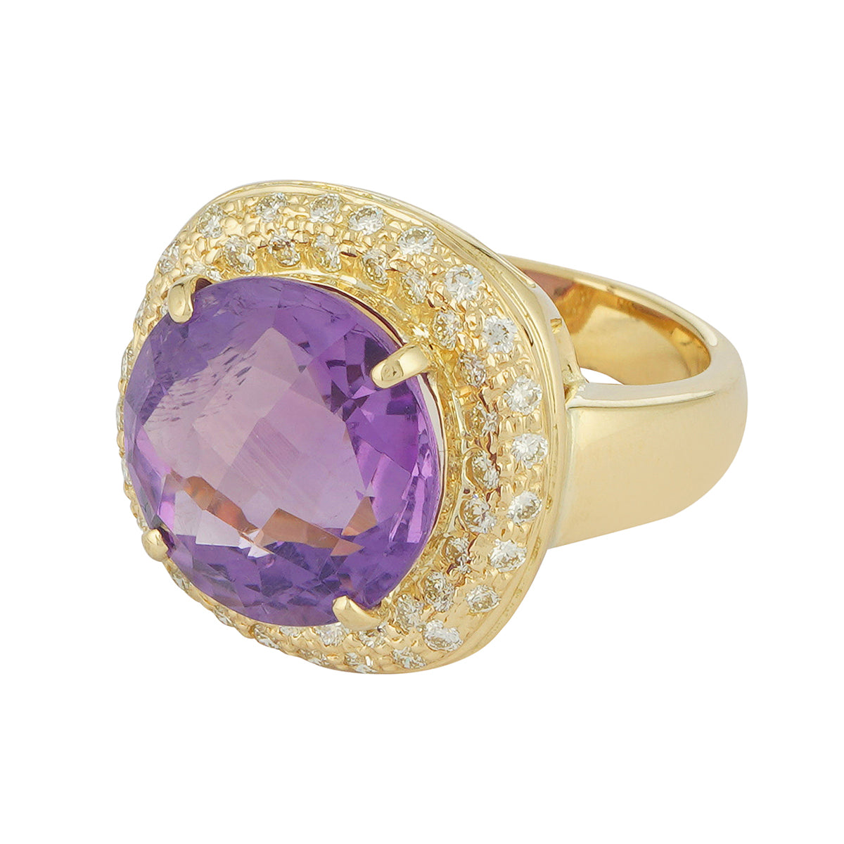 Ring - Amethyst and Diamond (2222D) | Singhvi Jewels