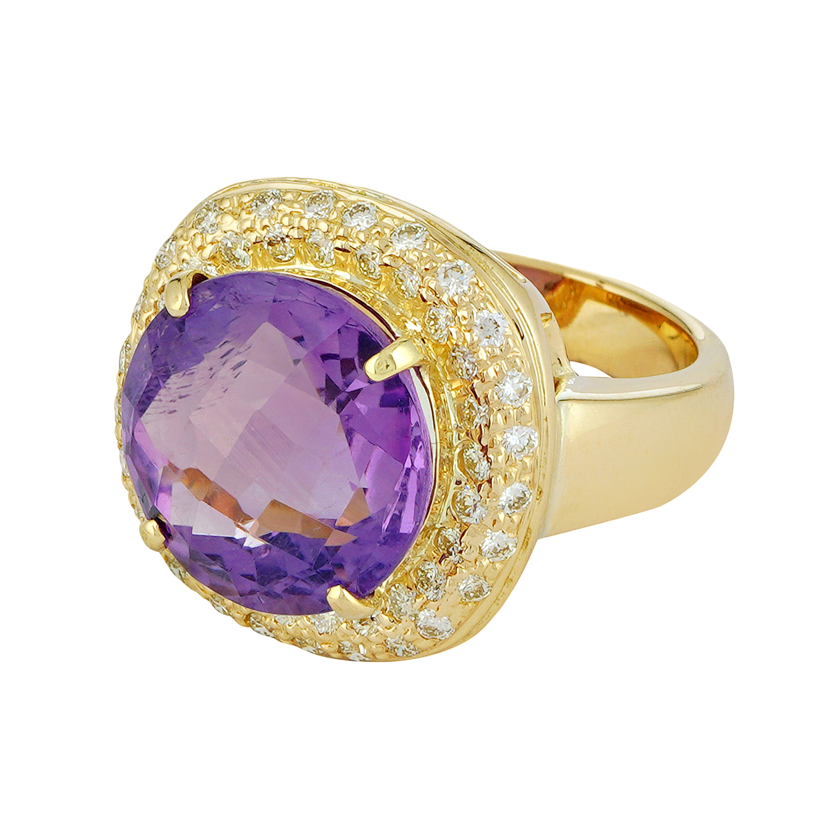 Ring - Amethyst and Diamond | Singhvi Jewels