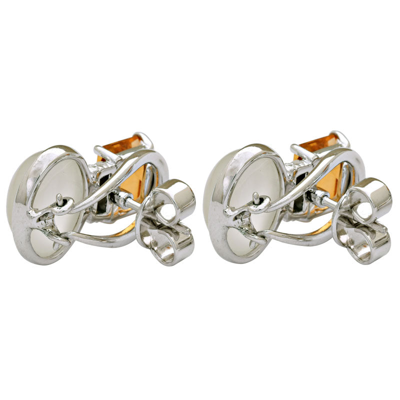 Earrings - Citrine, Moonstone and Diamond | Singhvi Jewels