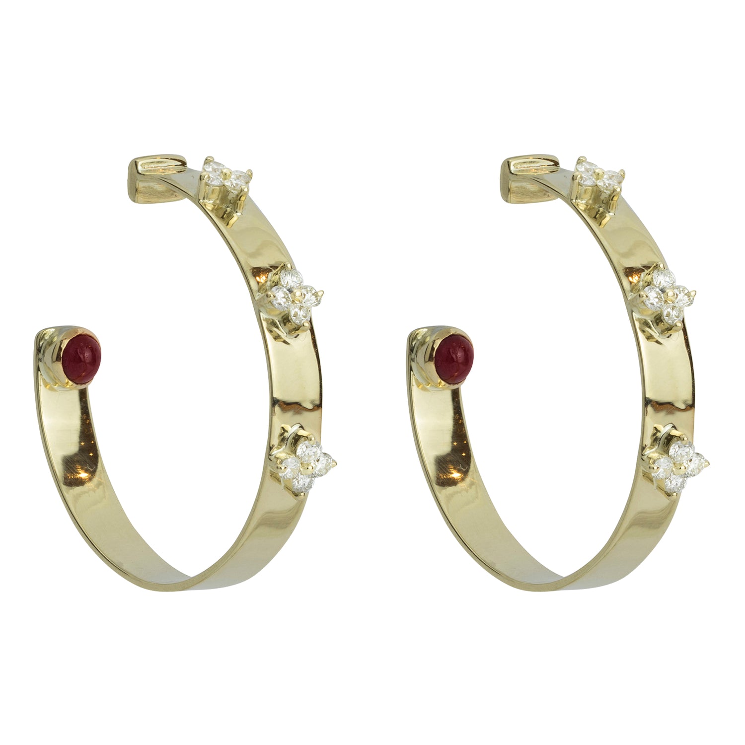Earrings - Diamond and Ruby | Singhvi Jewels