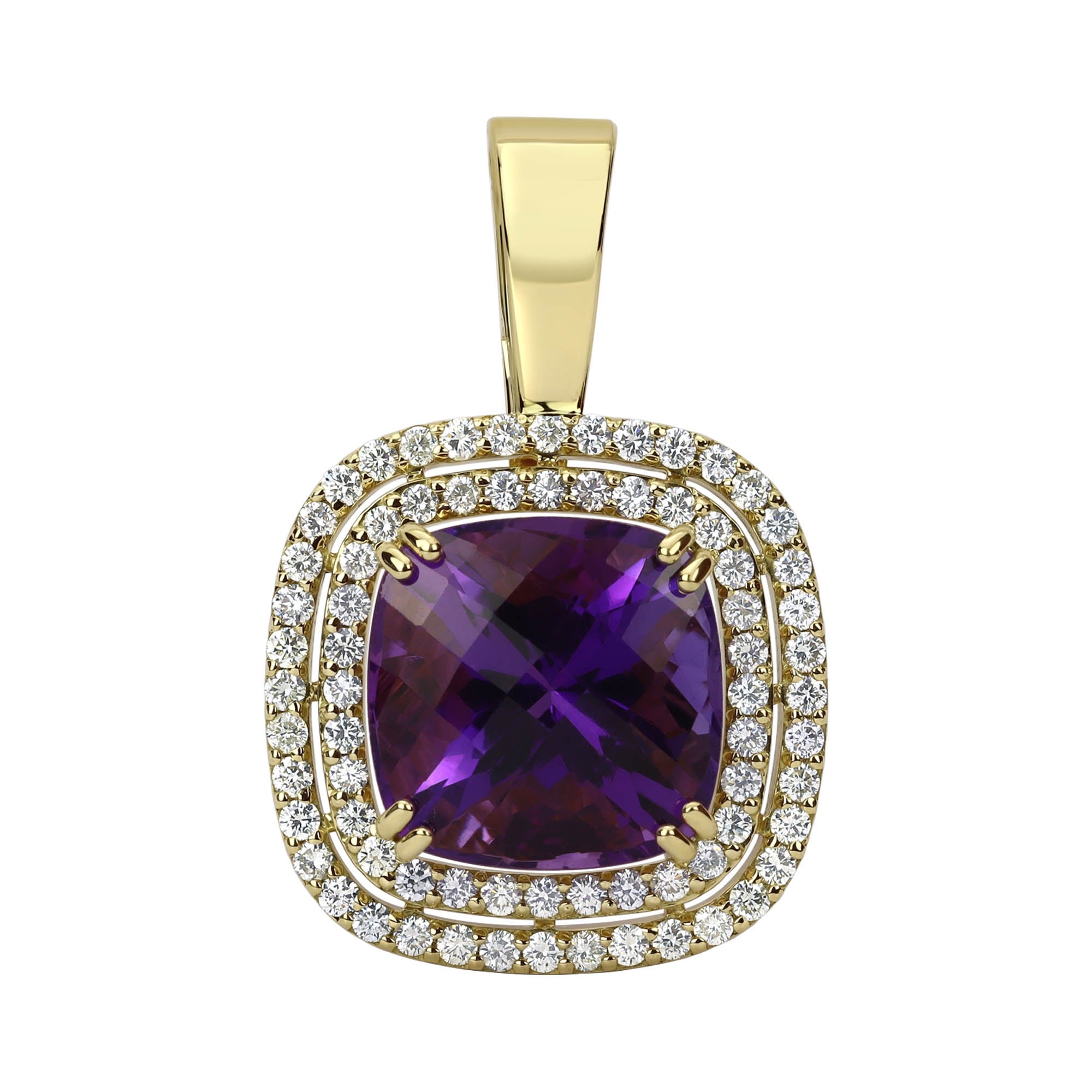 Pendant - Amethyst And Diamond (2284C) | Singhvi Jewels