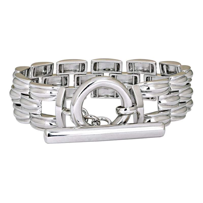 Toggle Bracelet- Sterling Silver | Singhvi Jewels