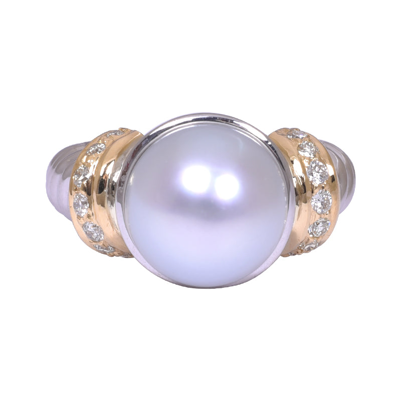 Ring - South Sea Pearl and Diamond | Singhvi Jewels