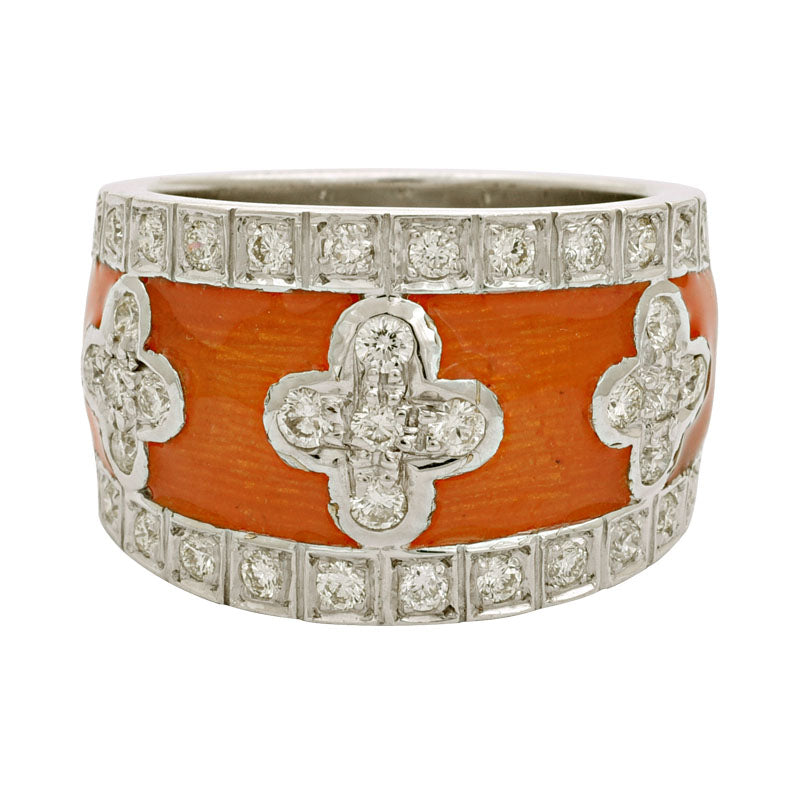 RING- DIAMOND (ENAMEL) IN SILVER | Singhvi Jewels