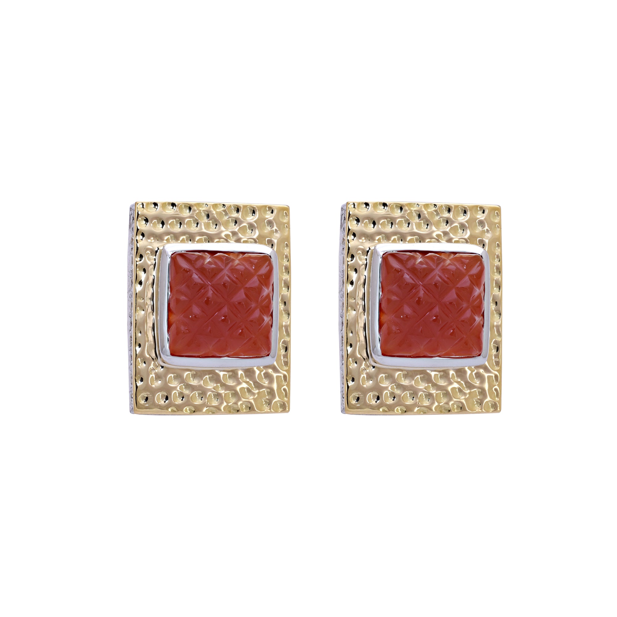 Earrings- Cornelian And Diamond | Singhvi Jewels