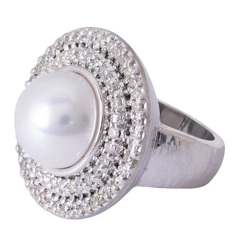 Ring - Pearl and Diamond | Singhvi Jewels