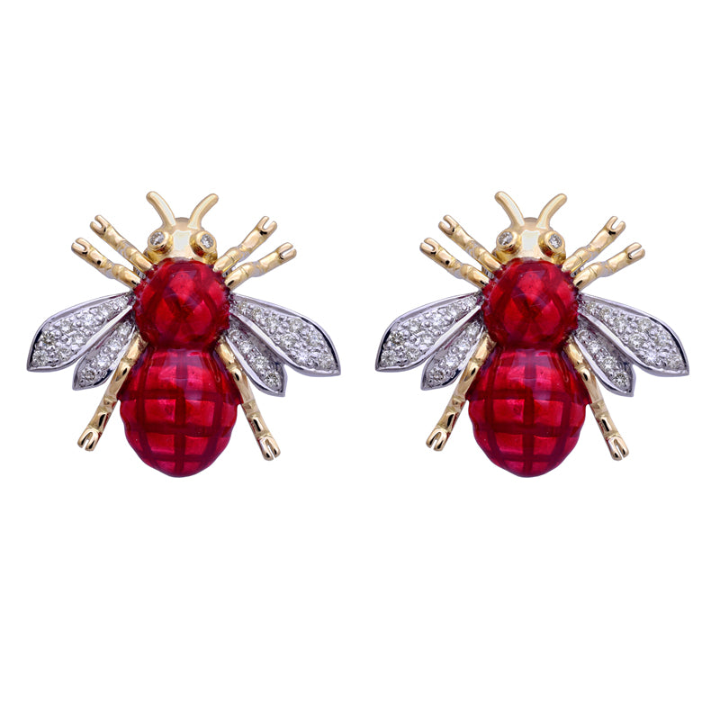 Earrings - Diamond (Enamel) | Singhvi Jewels