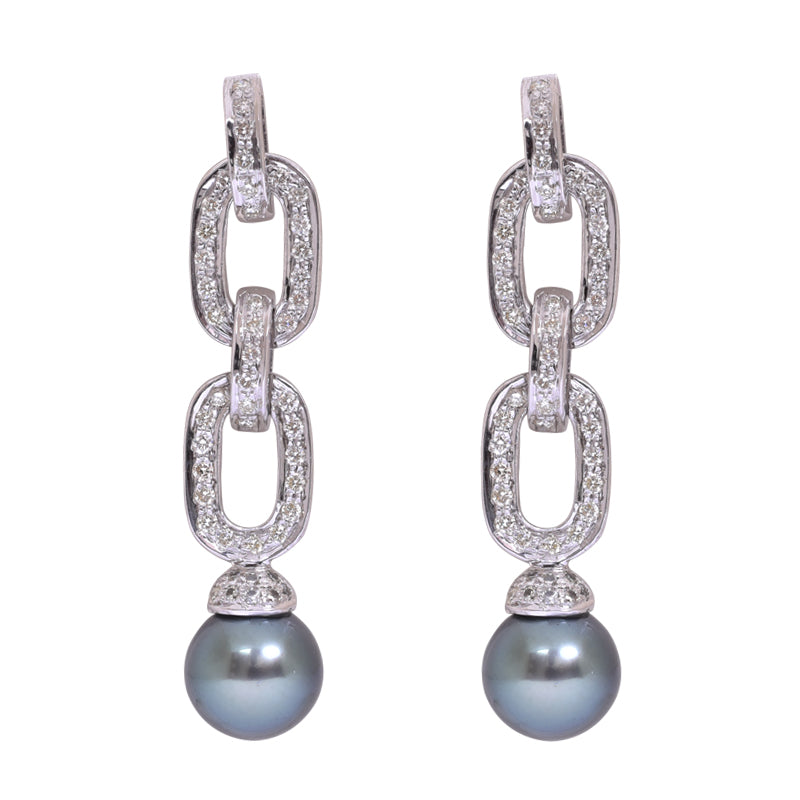Earrings - South Sea Pearl and Diamond | Singhvi Jewels