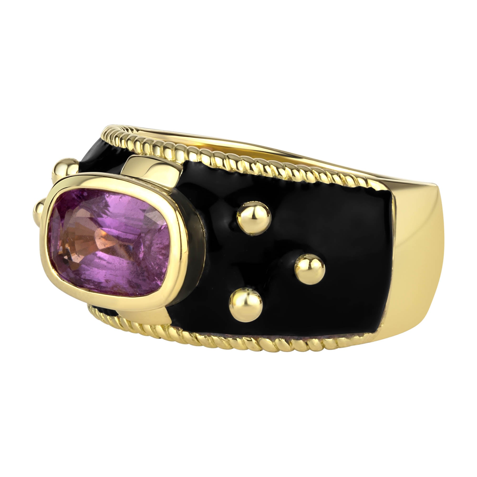 Ring- Pink Sapphire (enamel) (1795H) | Singhvi Jewels