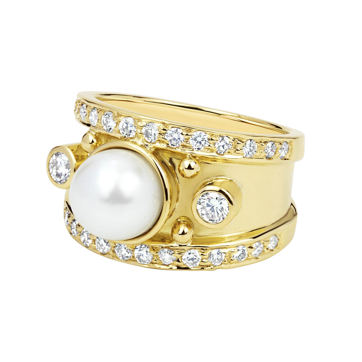 Ring - South Sea Pearl and Diamond | Singhvi Jewels