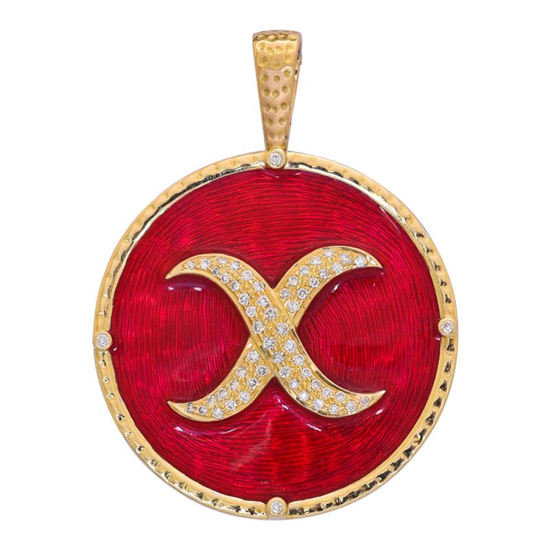 Pendant- Diamond (Enamel) (33AM) | Singhvi Jewels
