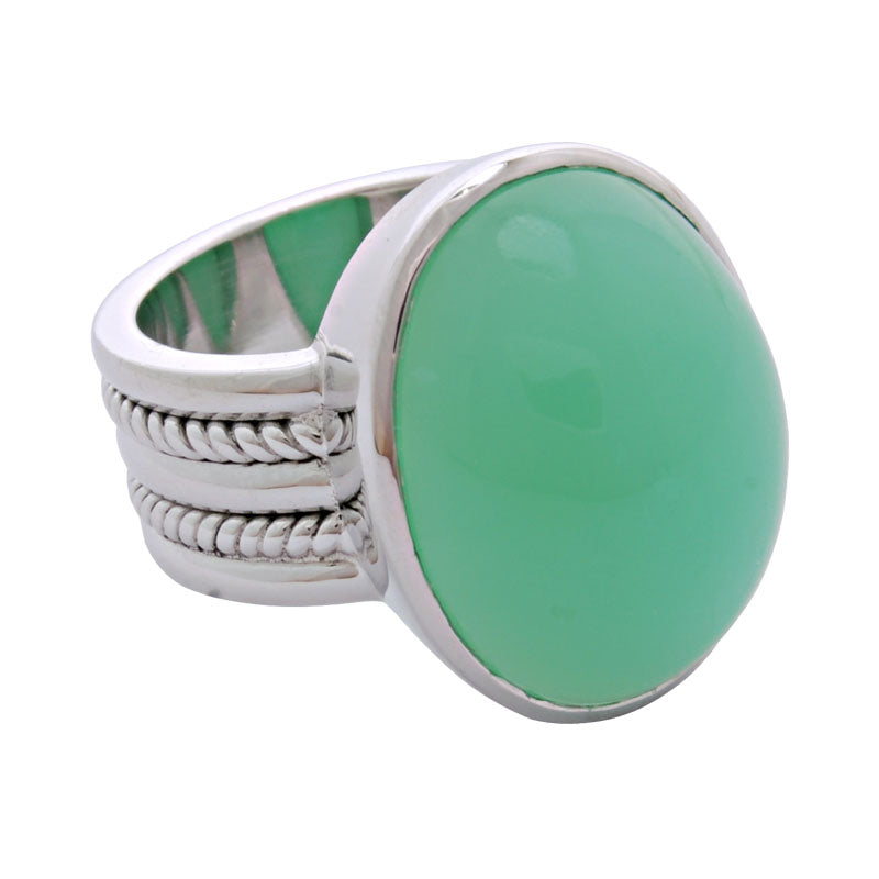 Ring- Chrysoprase (4MS) | Singhvi Jewels