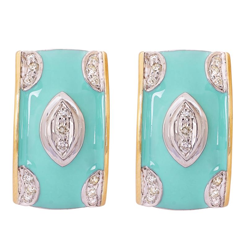 Earrings- Diamond (Enamel) (41AM) | Singhvi Jewels