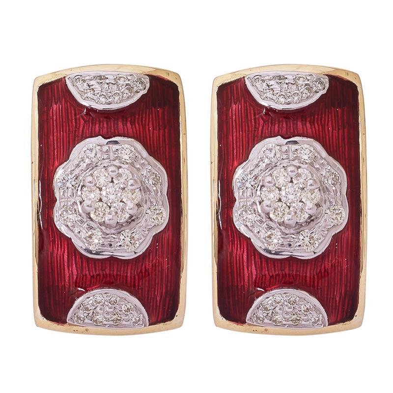 Earrings- Diamond (Enamel) (41GM) | Singhvi Jewels