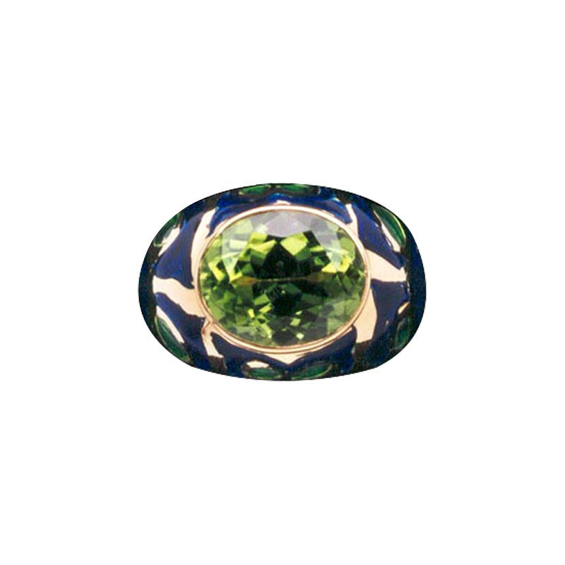 Repair - Ring - Peridot (Enamel) - 530O | Singhvi Jewels