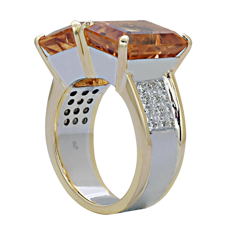 Ring - Citrine and Diamond | Singhvi Jewels