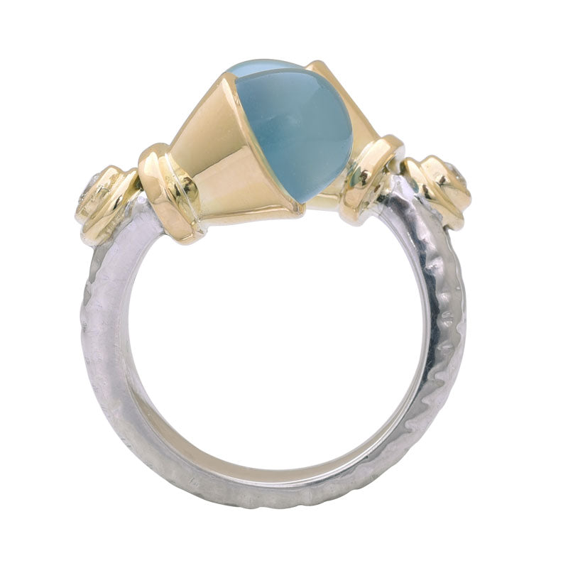 Ring-Chalcedony and Diamond | Singhvi Jewels