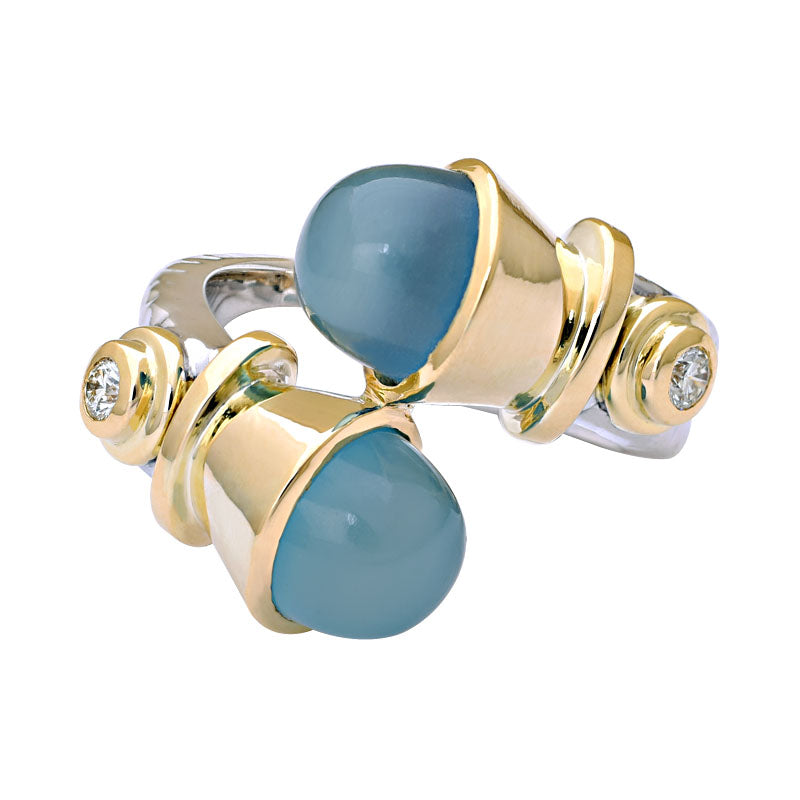 Ring-Chalcedony and Diamond | Singhvi Jewels