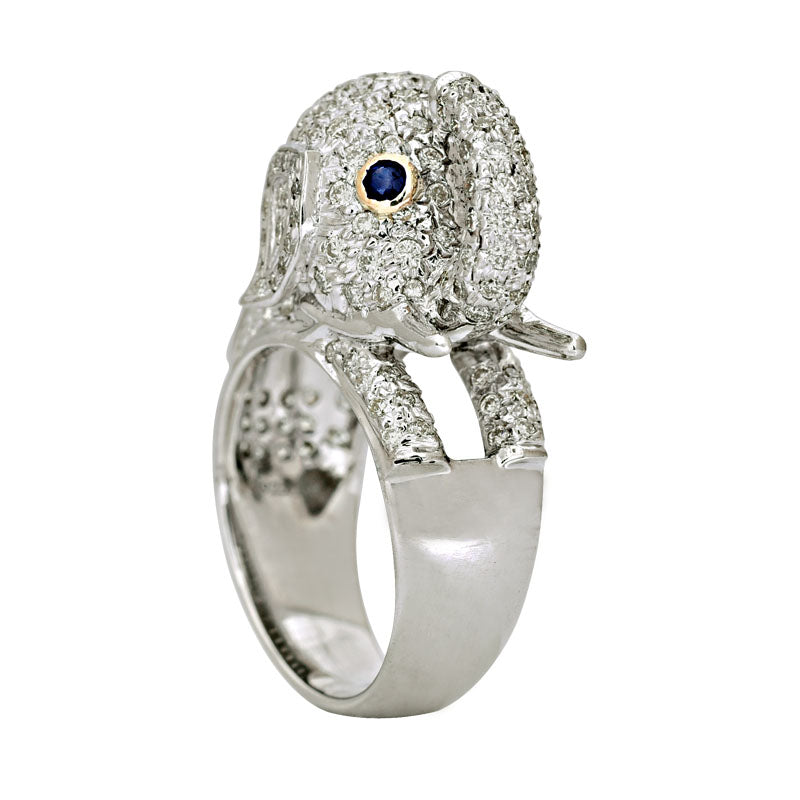 Ring- Blue Sapphire and Diamond | Singhvi Jewels