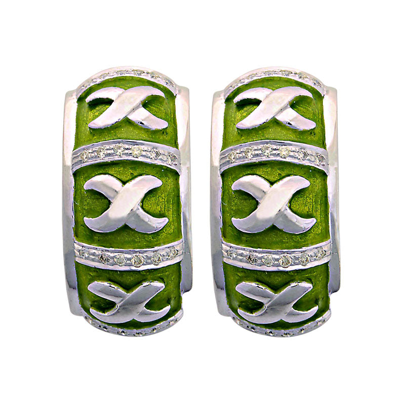 Earrings-Diamond (Enamel) | Singhvi Jewels