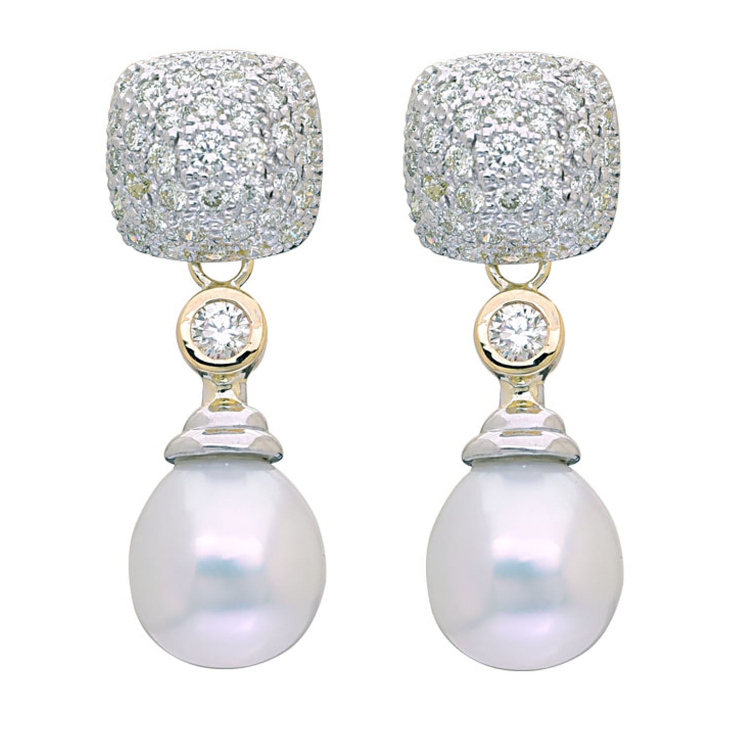 Earrings- South Sea Pearl And Diamond (2AM) | Singhvi Jewels
