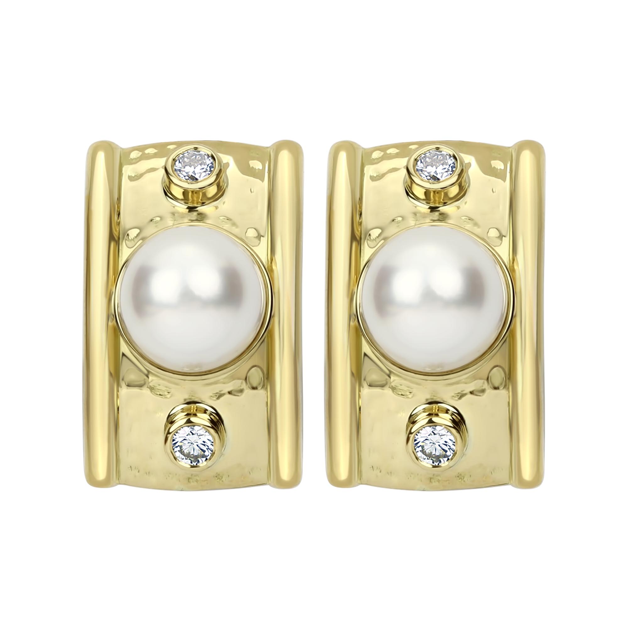 Earrings - South Sea Pearl And Diamond (2284A) | Singhvi Jewels
