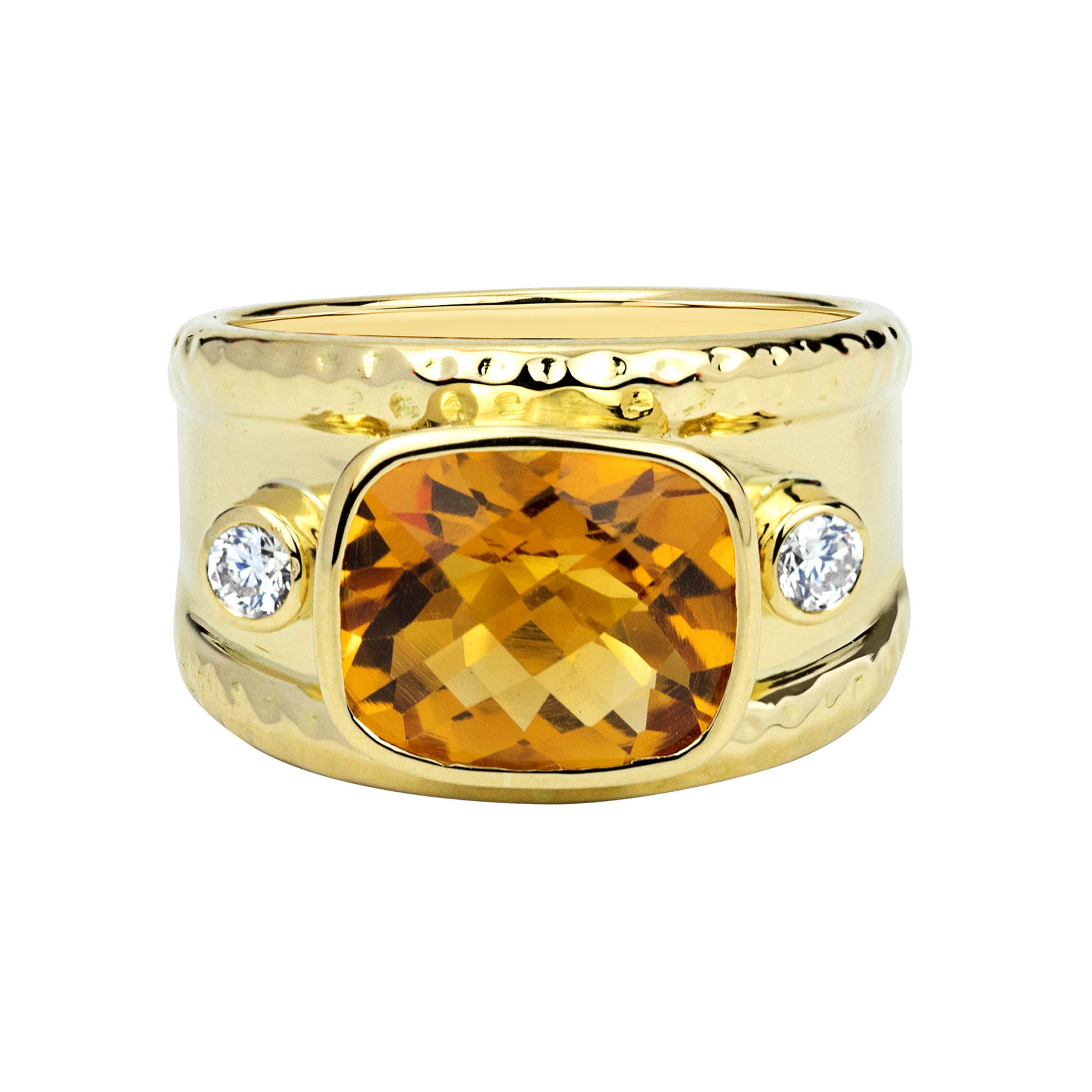 Ring - Citrine And Diamond (2322E) | Singhvi Jewels