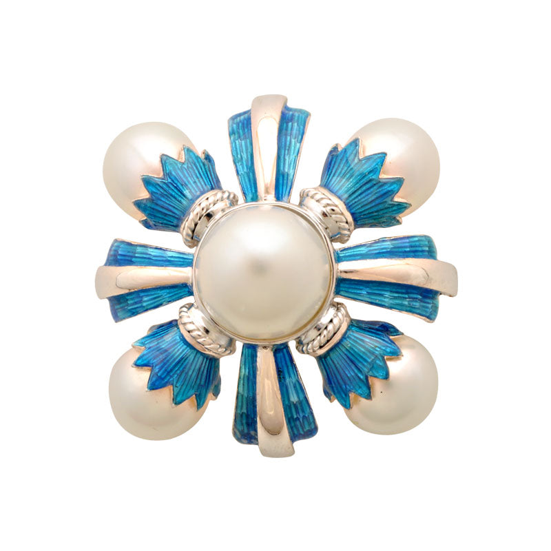 Brooch-South Sea Pearl (Enamel) | Singhvi Jewels