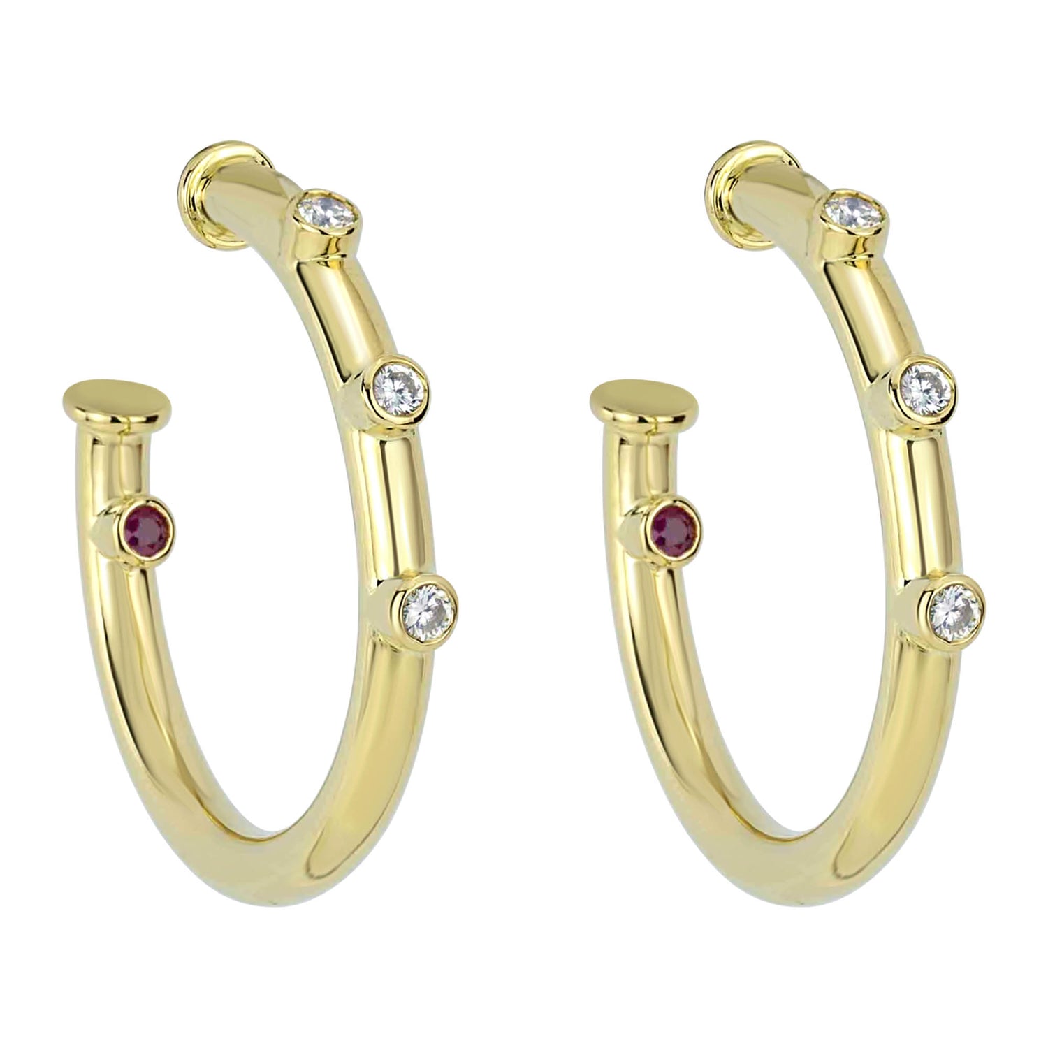 Earrings - Diamond and Ruby | Singhvi Jewels