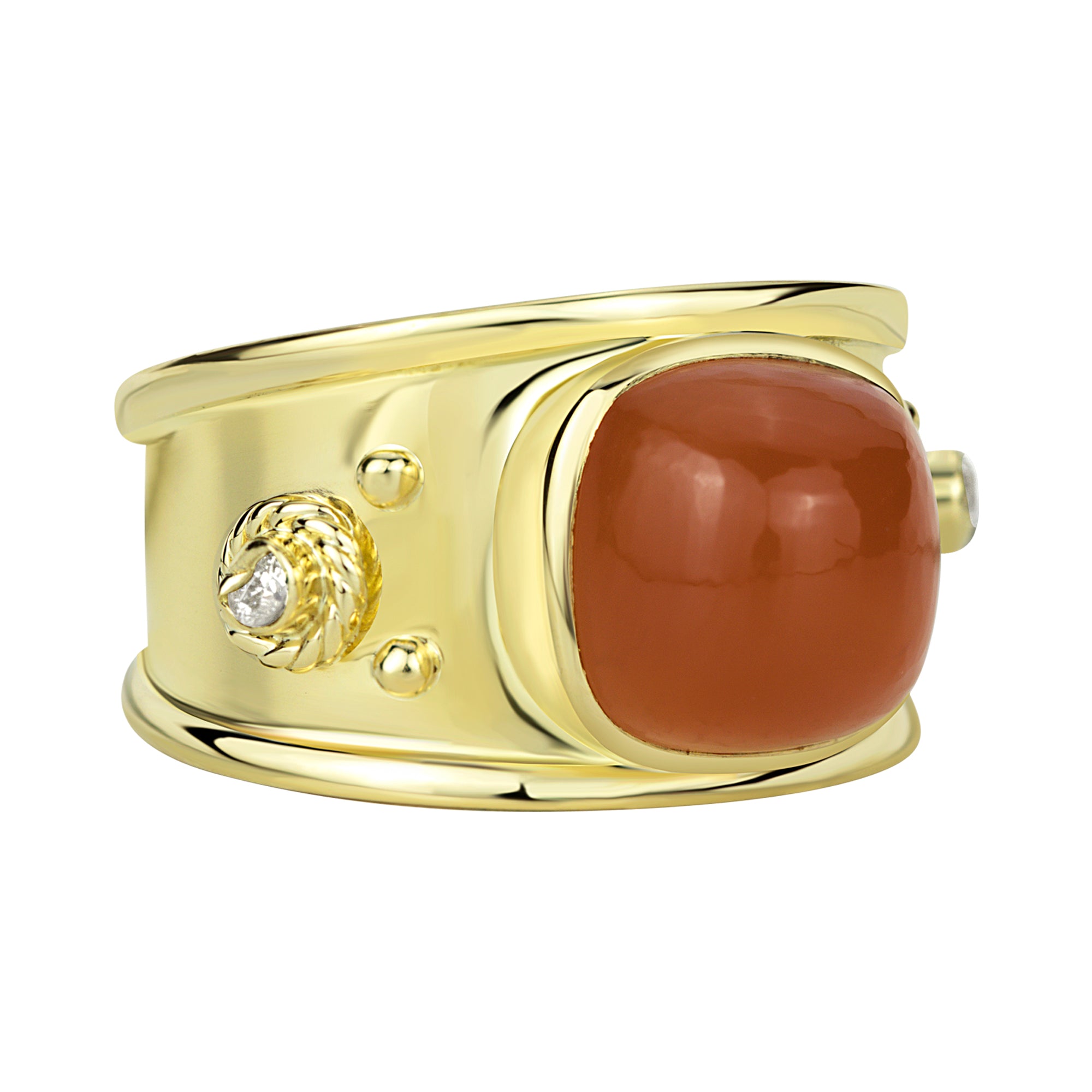 Ring - Cornelian And Diamond (1882M) | Singhvi Jewels