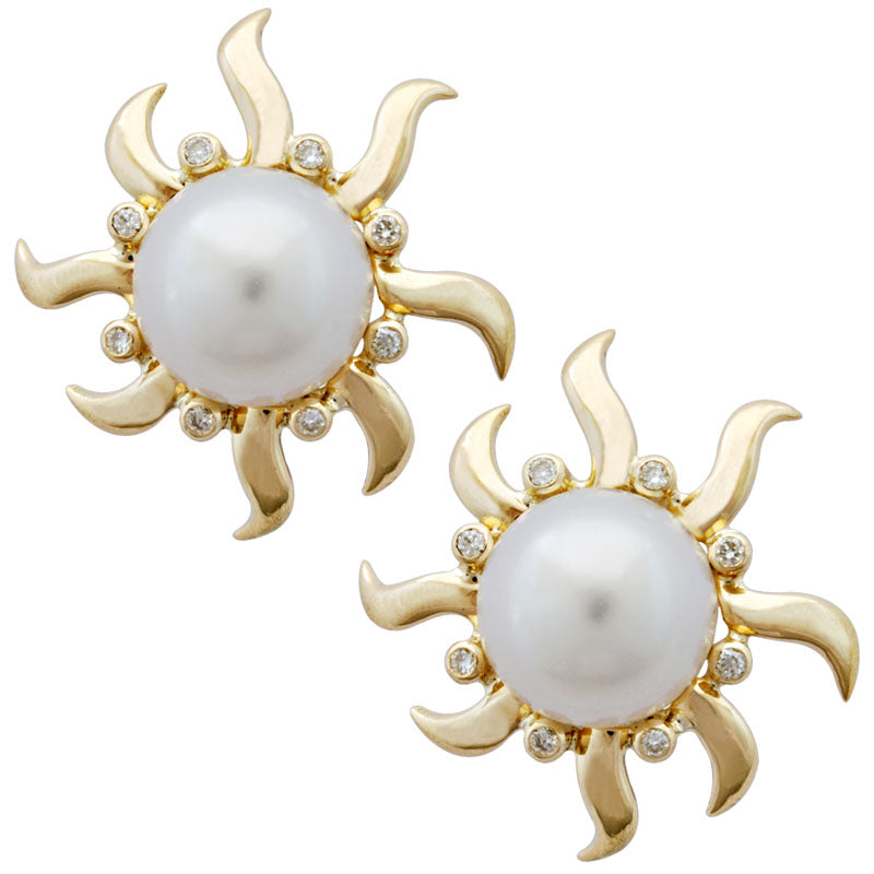 Earrings- Pearl And Diamond (1907D) | Singhvi Jewels