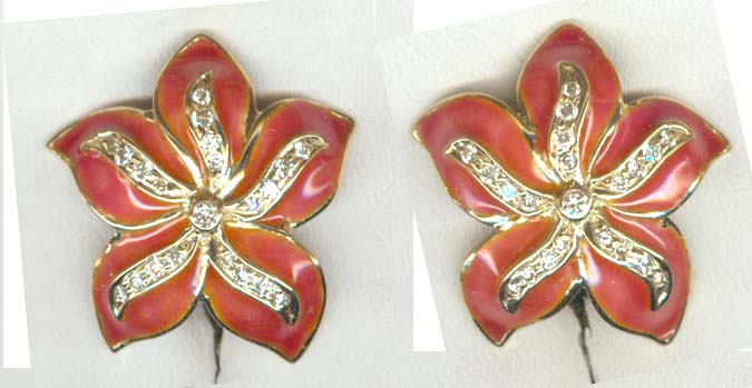 Repair - Earrings - Diamond with Enamel in 18K Gold | Singhvi Jewels
