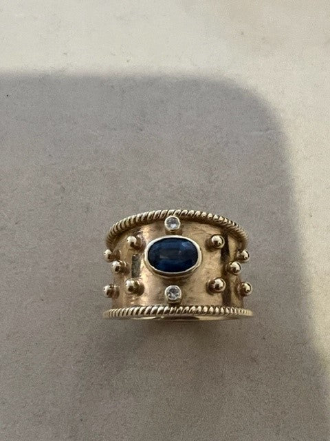 Repair - Ring - Blue Sapphire and Diamond (883H) | Singhvi Jewels