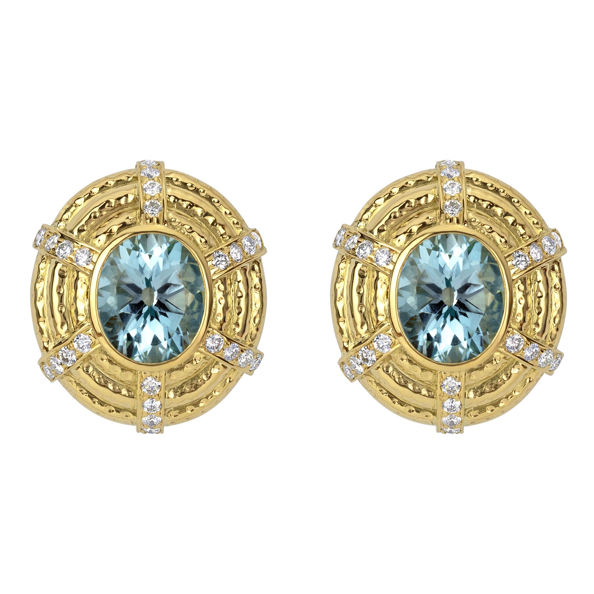 Earrings- Blue Topaz And Diamond (1564G) | Singhvi Jewels