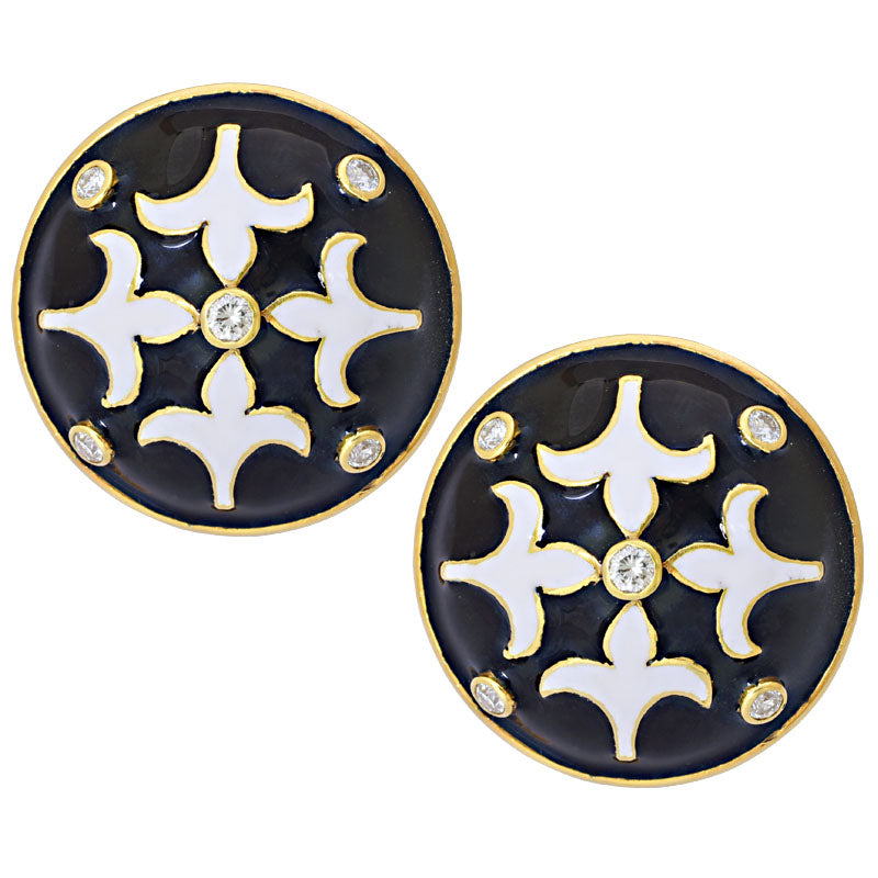 Earrings-Diamond (Enamel) | Singhvi Jewels