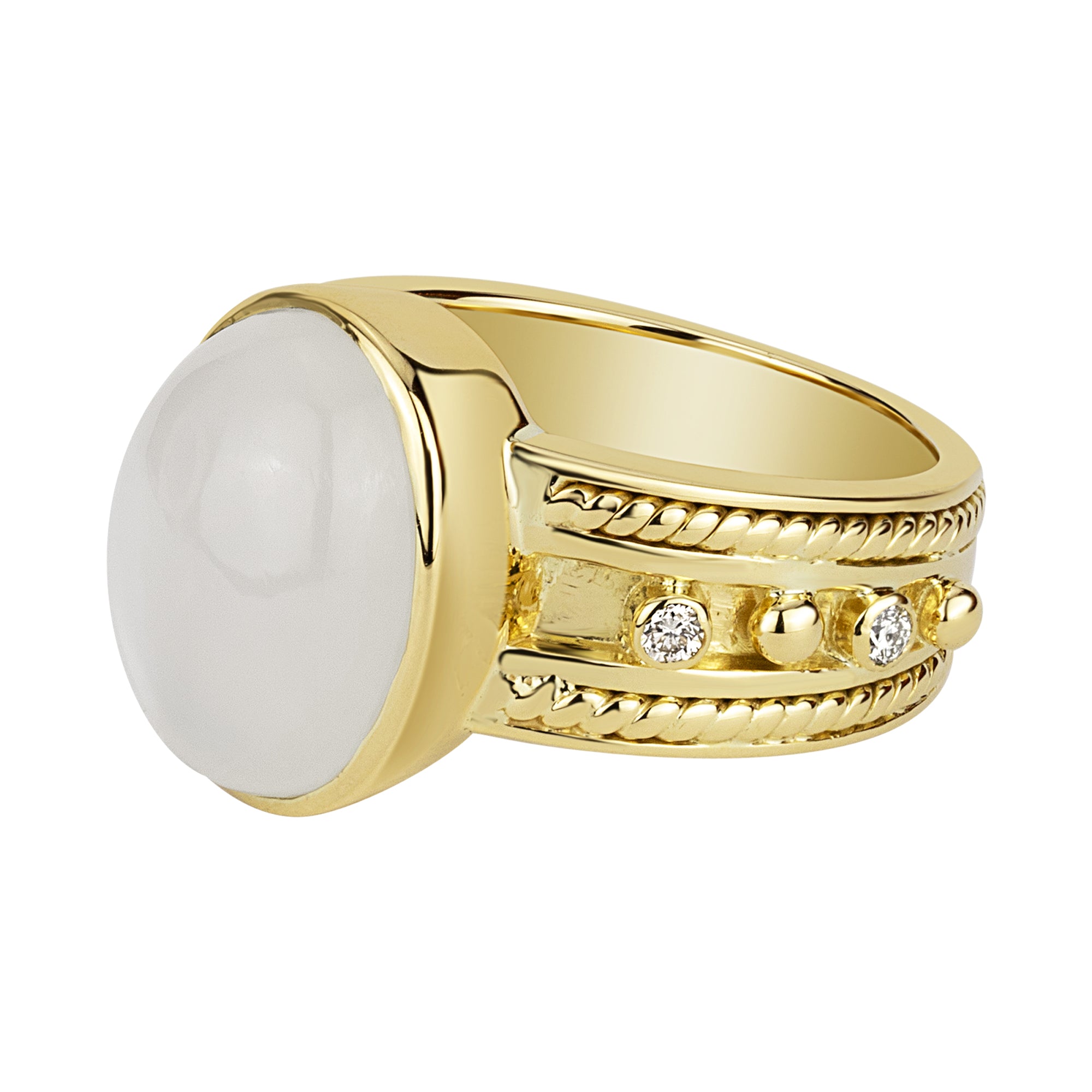 Ring - Moonstone And Diamond (1683J) | Singhvi Jewels