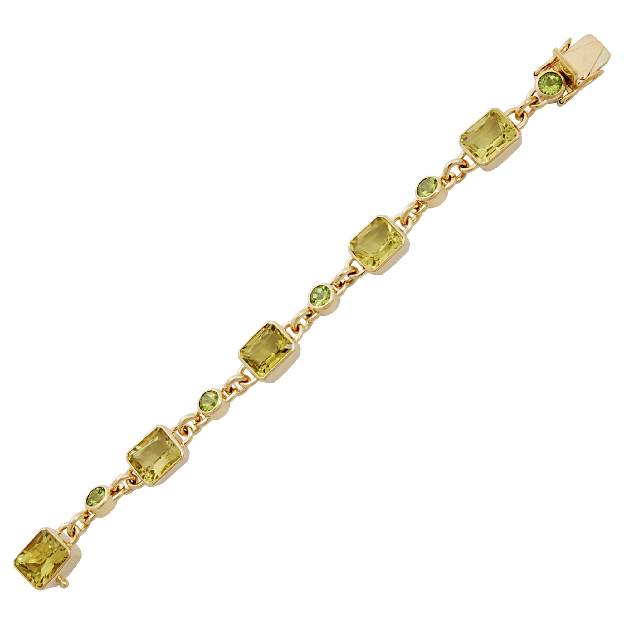 Bracelet- Lemon Quartz And Peridot (1460D) | Singhvi Jewels