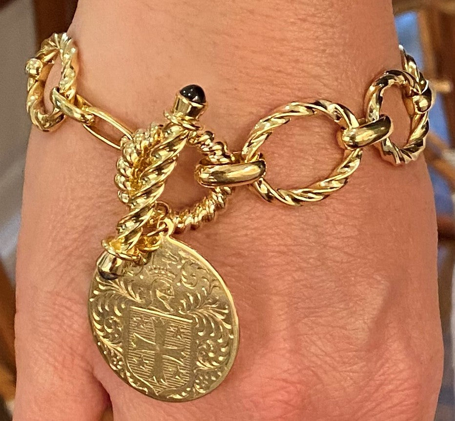 Repair - Toggle Bracelet - Gold With Blue Sapphire - 2267D | Singhvi Jewels