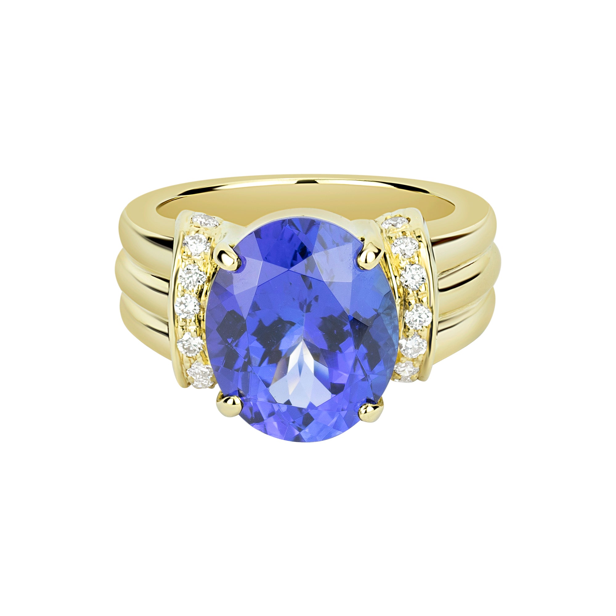 Repair - Ring - Tanzanite and Diamond in 18K Gold (2294B) | Singhvi Jewels
