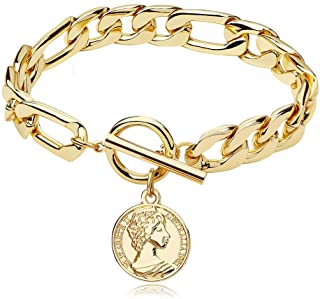 Repair - Toggle Bracelet - Gold with Blue Sapphire | Singhvi Jewels