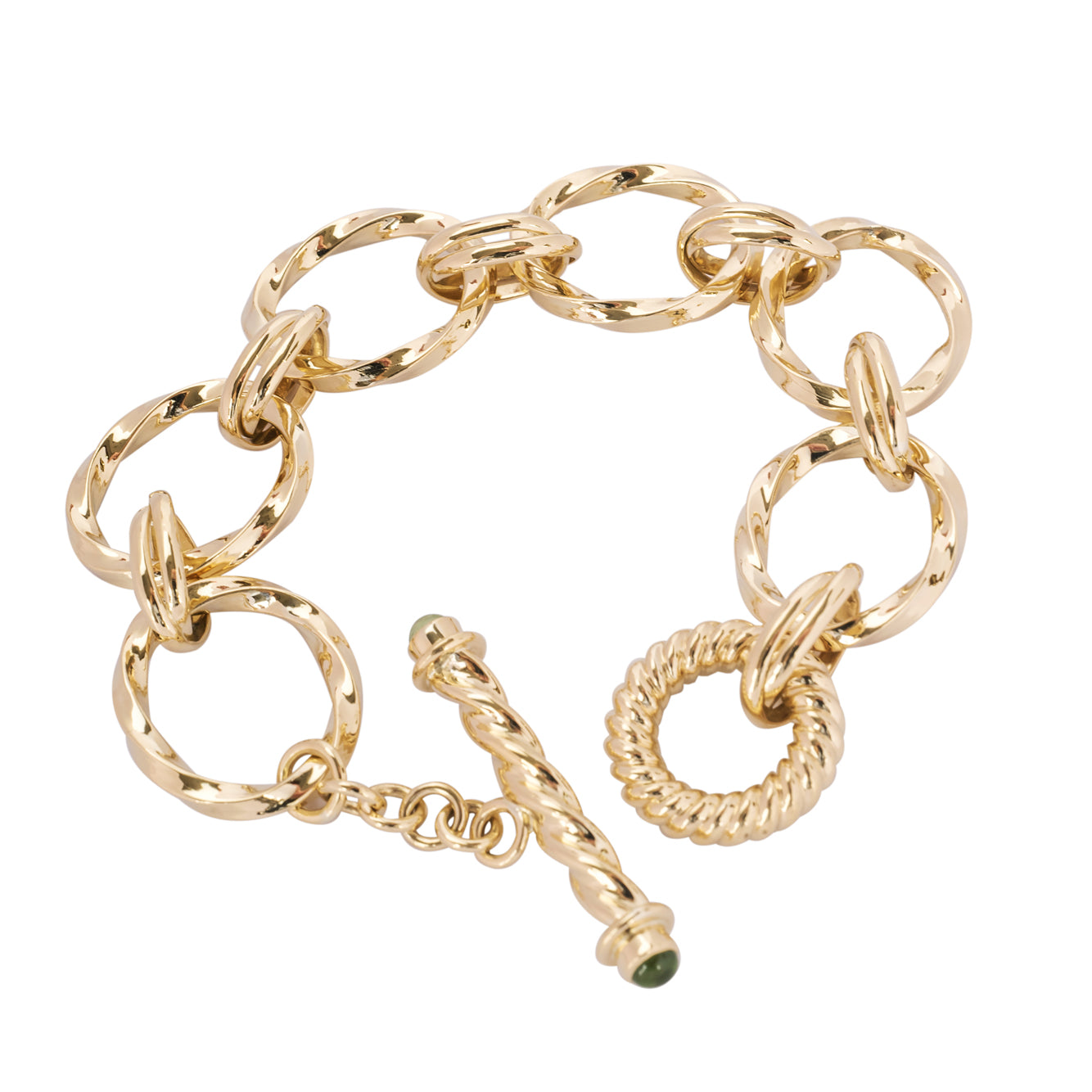 Toggle Bracelet-Peridot