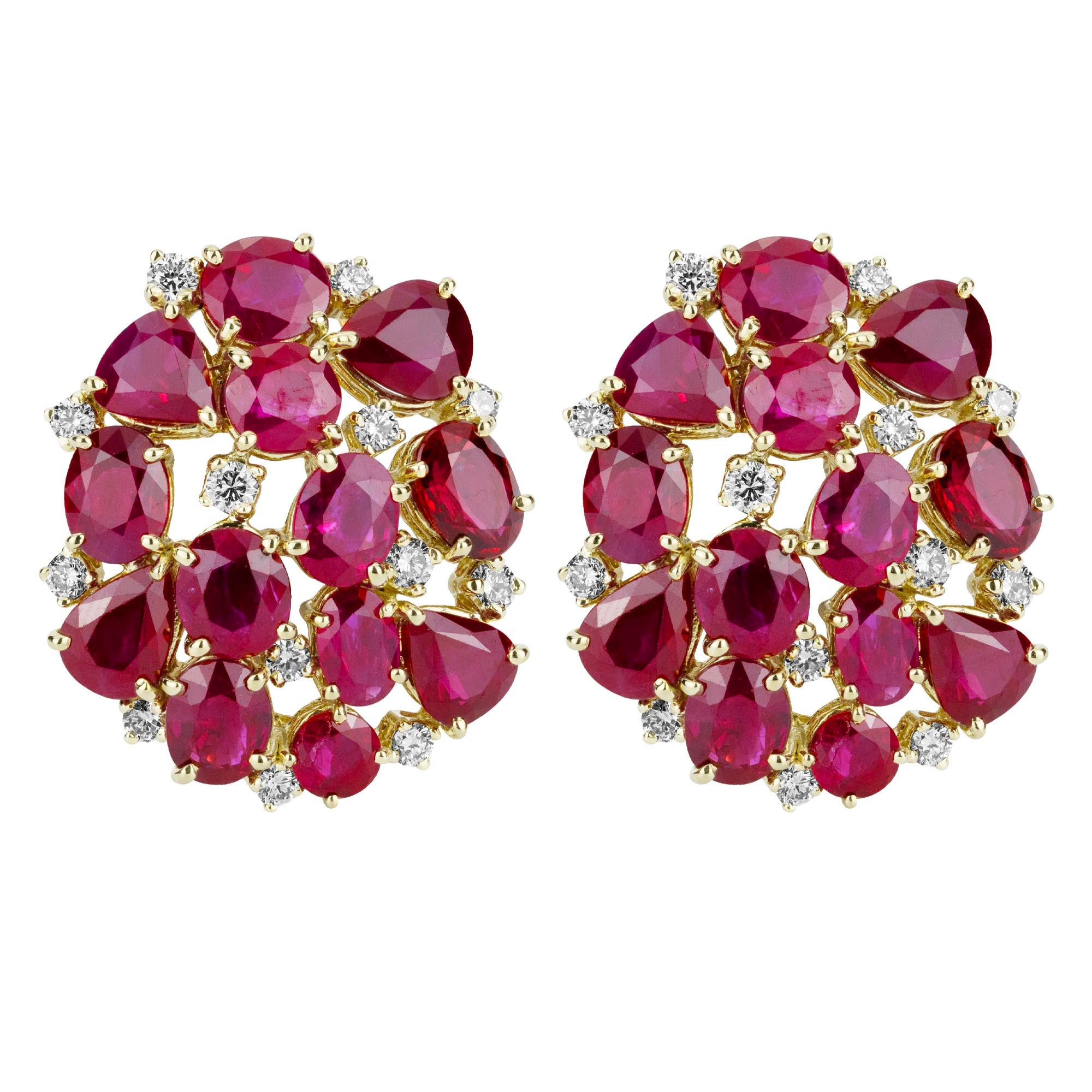 Earrings - Ruby And Diamond (2370E) | Singhvi Jewels